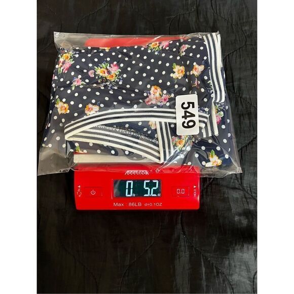 Torrid Top Womens Size 4 26/28 4X Navy Blue Floral Polka Dot Sleeveless Tank Top - Picture 8 of 10